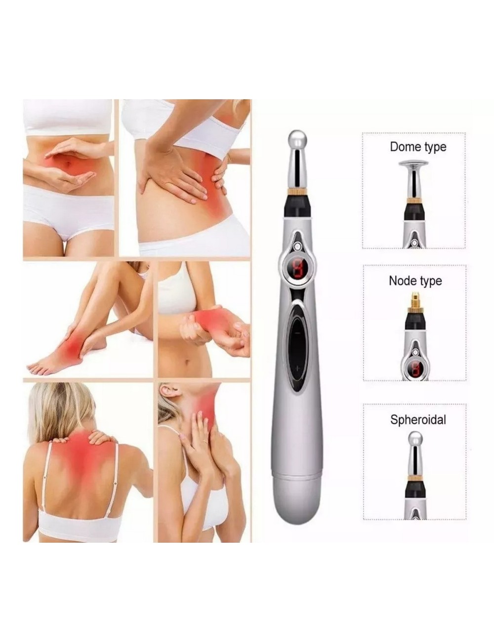 Pluma De Acupuntura Masajeadora Electroestimulación Portatil