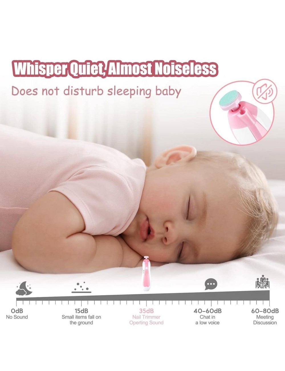 Lima De Uñas Bebe Infantil Eléctrico Unisex + Baterias