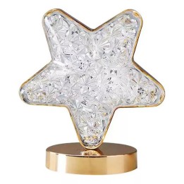 Lámpara De Mesa Recargable Estrella Tactil Luz Calida Mixta