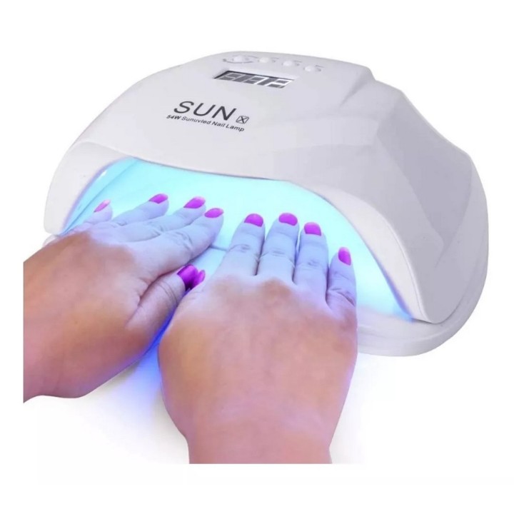 Lampara Led-uv De Uñas Gel Profesional Secado Rapido 48 Wats