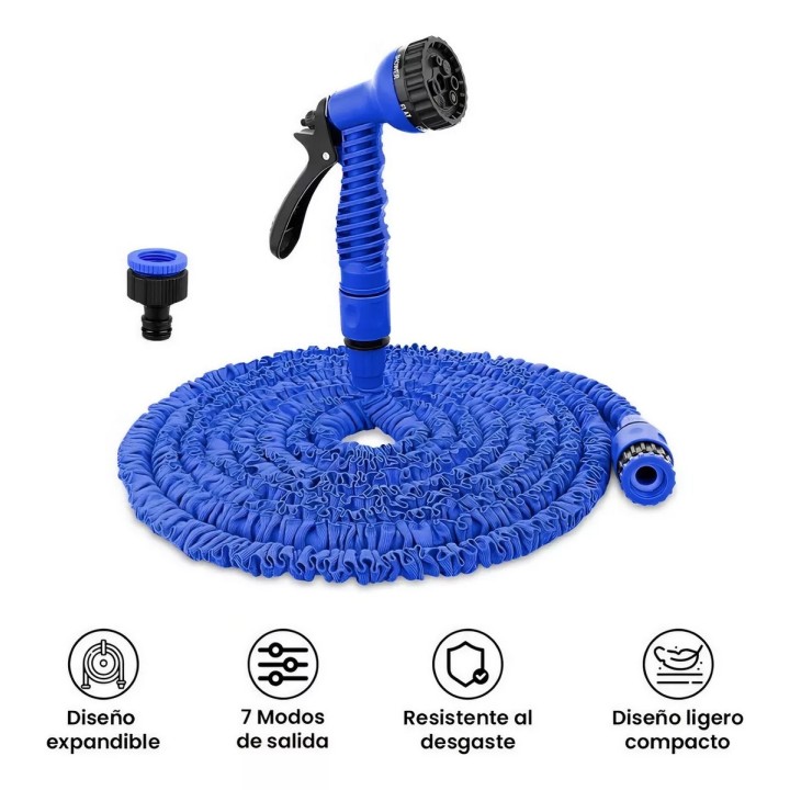 Manguera Expandible 30 Metros Flexible Aspersor Multiusos