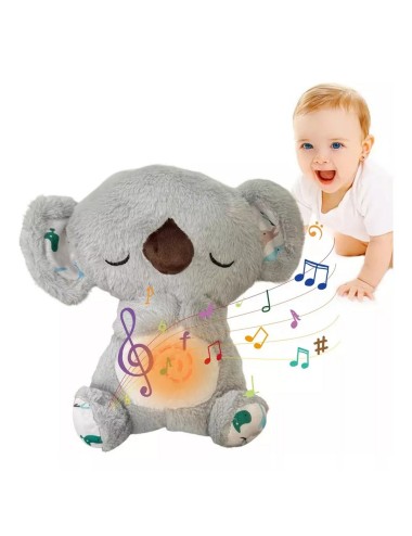 Koala Nutria Peluche Que Respira Sonido Luz Unisex + Bateria