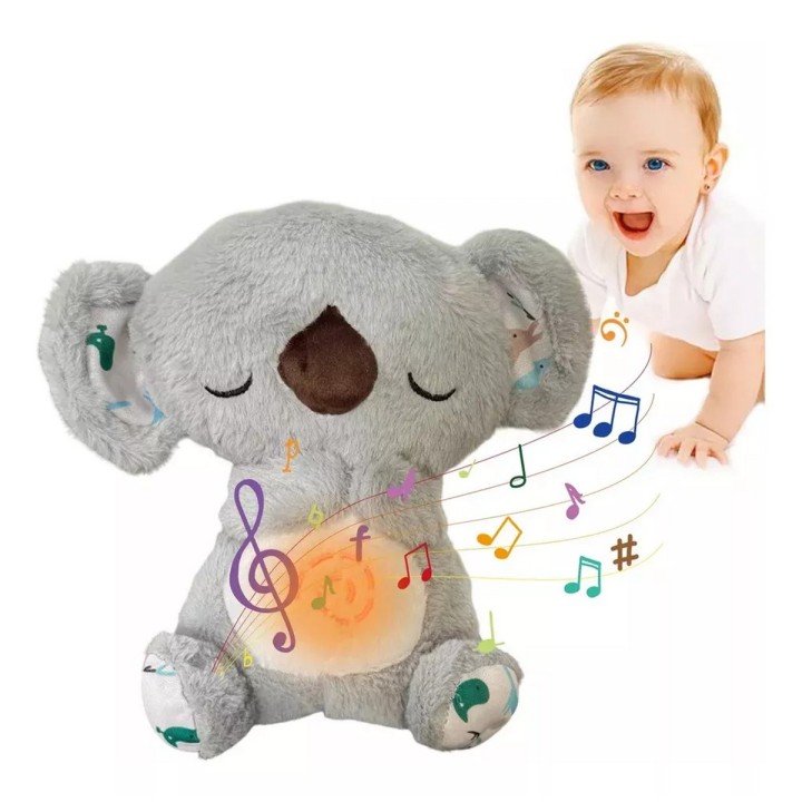 Koala Nutria Peluche Que Respira Sonido Luz Unisex + Bateria