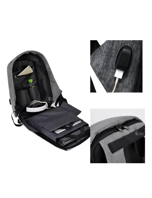 Maleta Maletín Antirrobo Impermeable Con Puerto Usb Portatil
