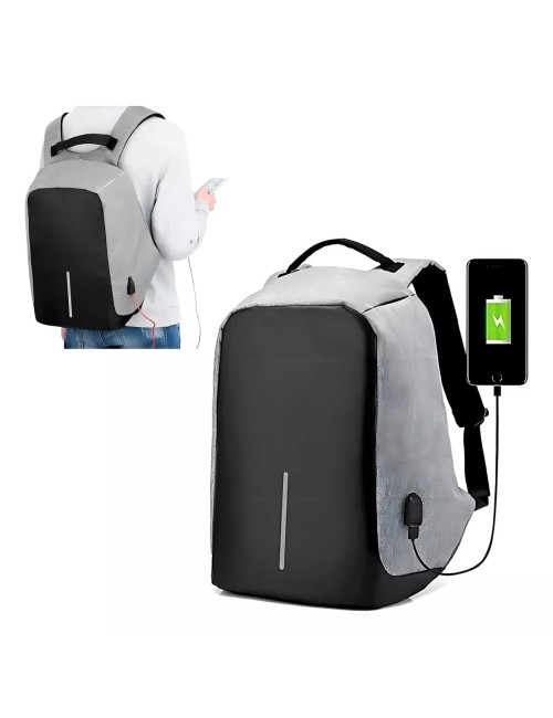 Maleta Maletín Antirrobo Impermeable Con Puerto Usb Portatil