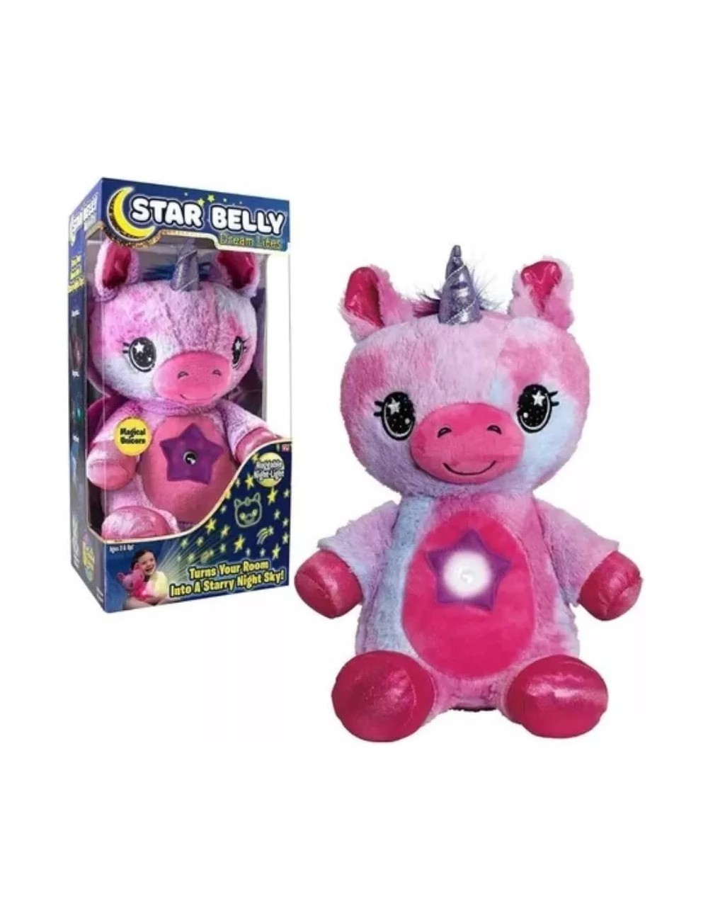 Muñeco Star Belly Dream Lites Proyector Peluche Unicornio