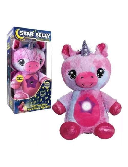 Muñeco Star Belly Dream Lites Proyector Peluche Unicornio