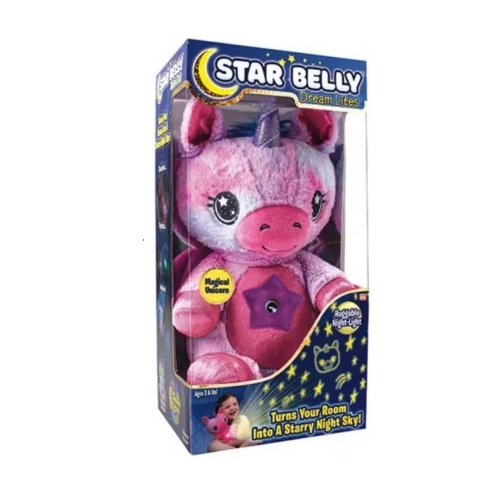 Muñeco Star Belly Dream Lites Proyector Peluche Unicornio