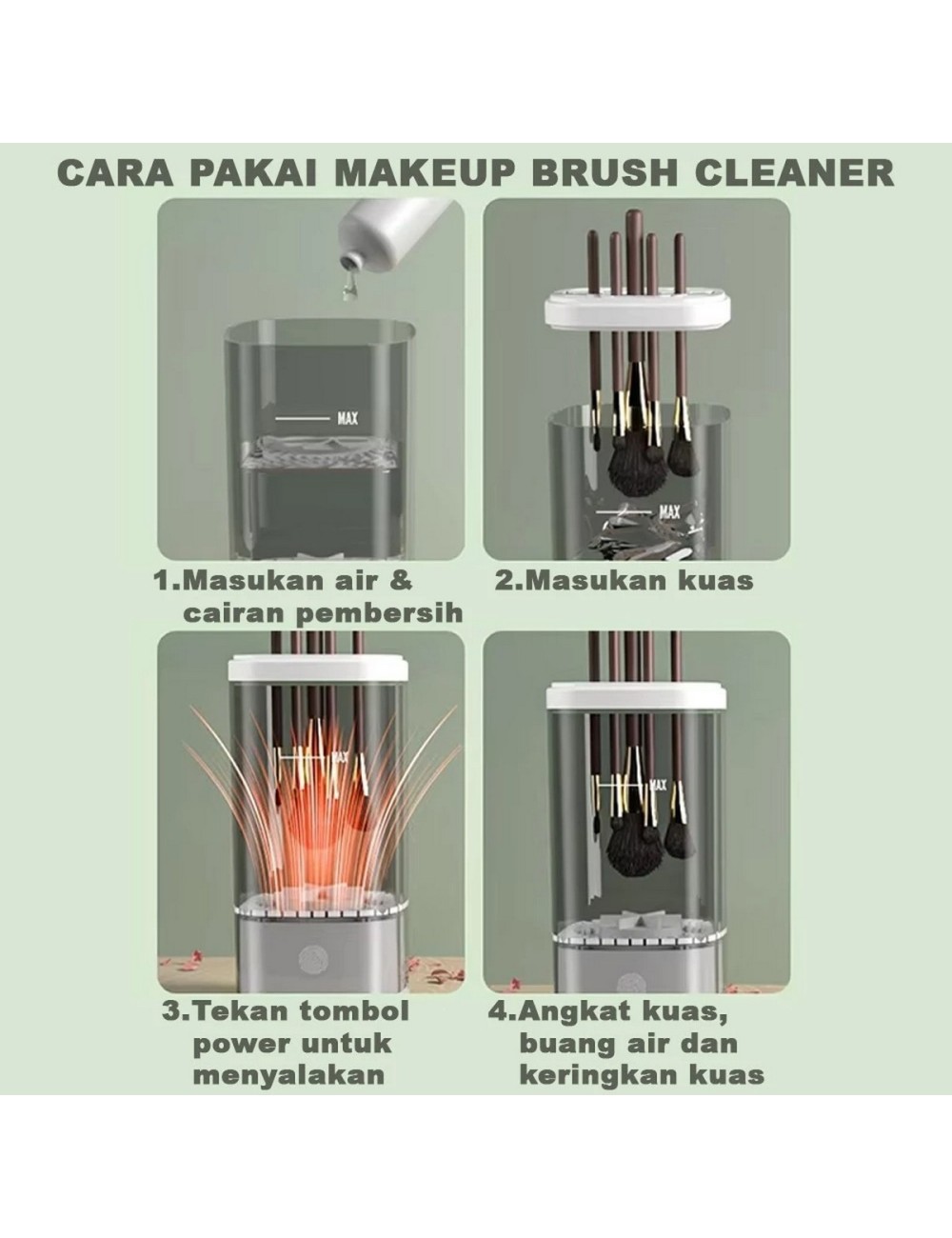 Limpiador Eléctrico Automático De Brochas De Maquillaje