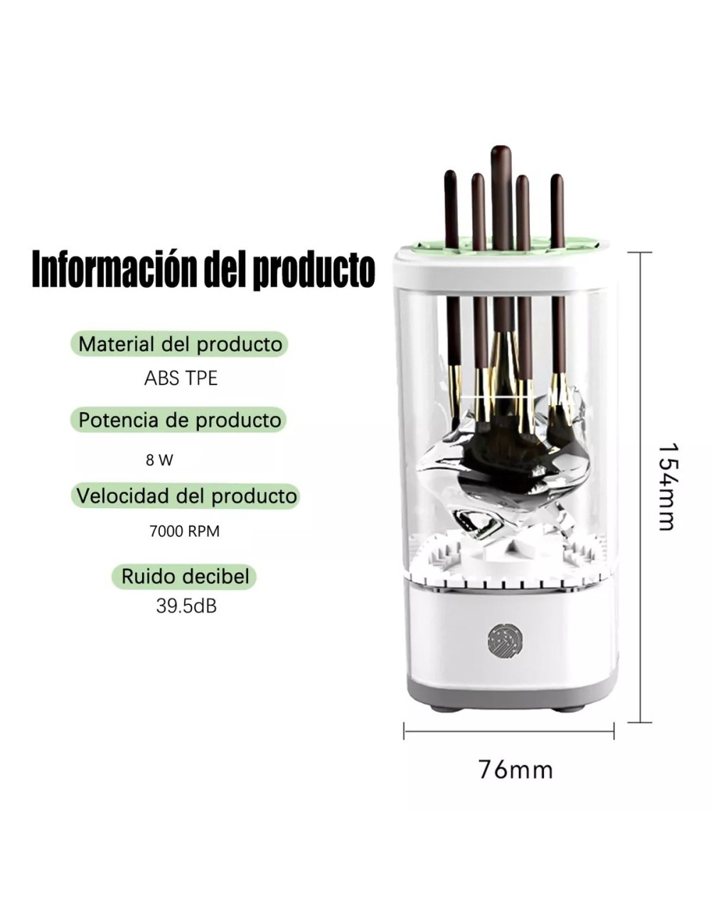 Limpiador Eléctrico Automático De Brochas De Maquillaje