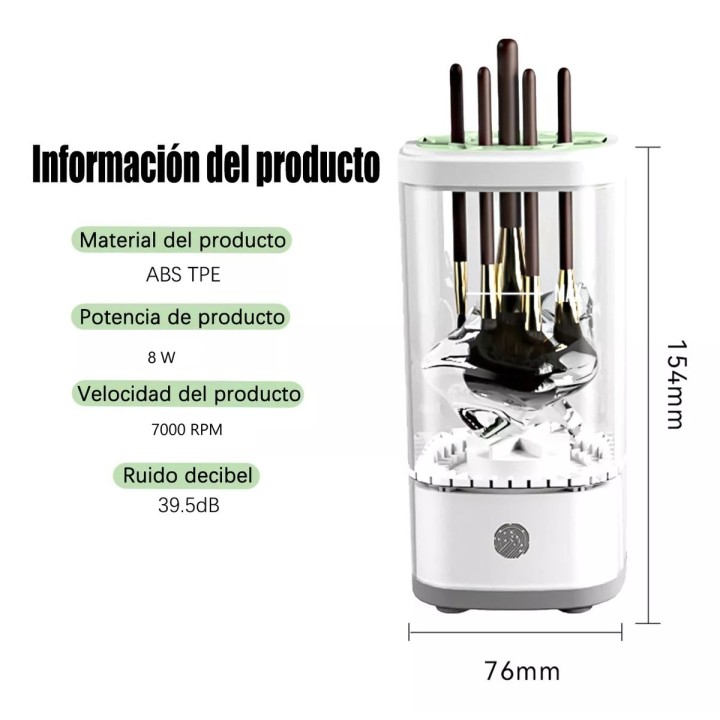 Limpiador Eléctrico Automático De Brochas De Maquillaje