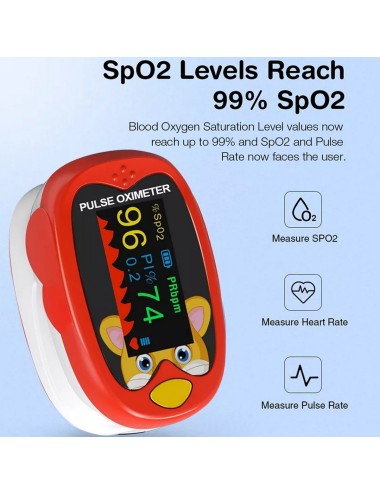 Oxímetro De Pulso Ritmo Cardiaco Para Bebes Niños Recargable