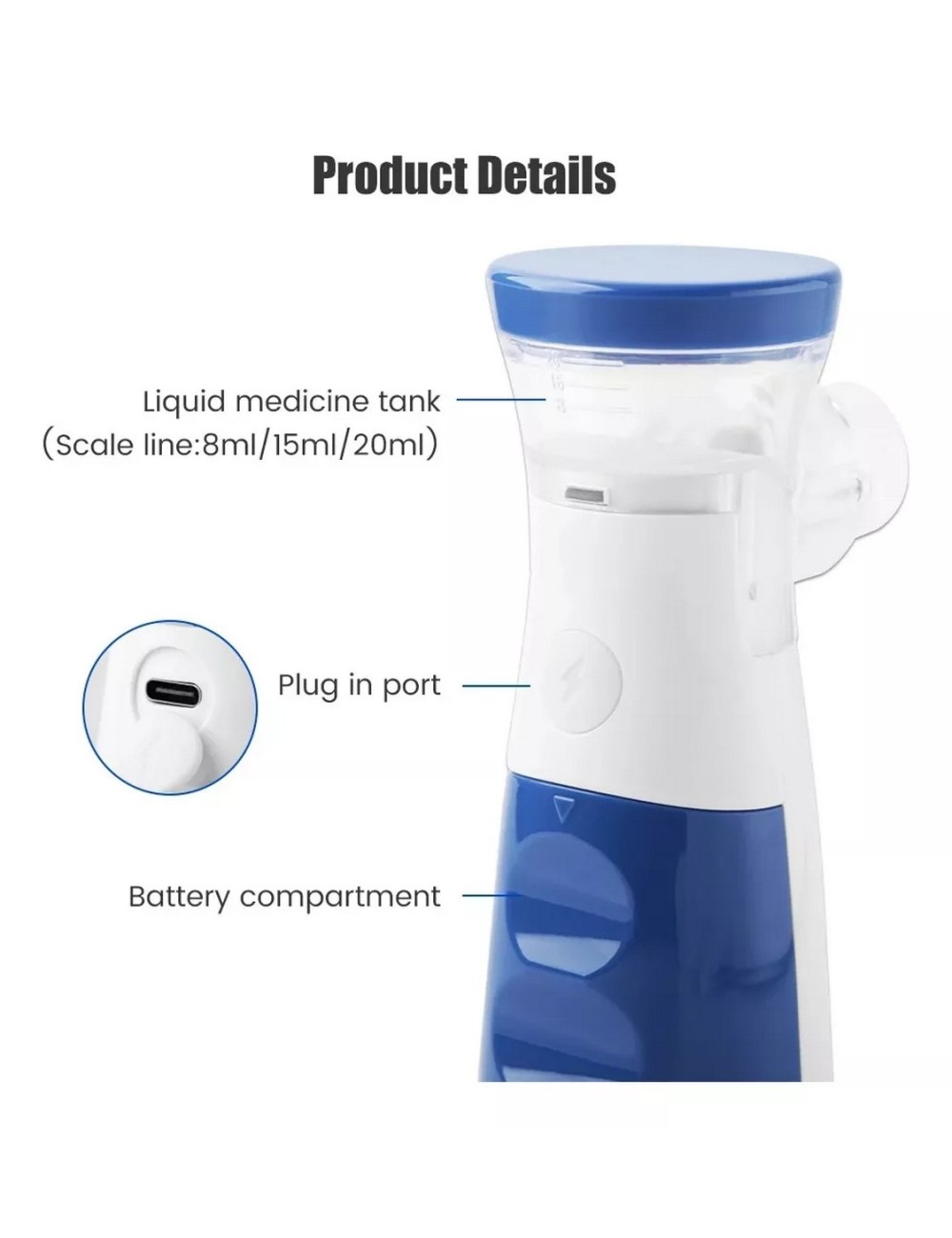 Nebulizador Inalámbrico Ultrasónico Portatil Niños Y Adultos