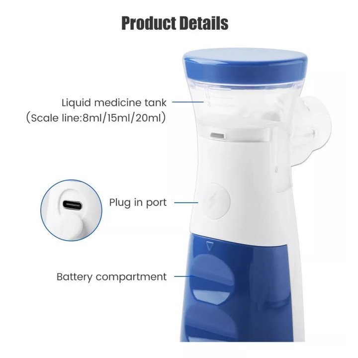 Nebulizador Inalámbrico Ultrasónico Portatil Niños Y Adultos