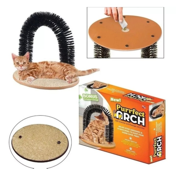 Rascador Para Gato Masajeador Cepillo Gatos Rascador En Arco