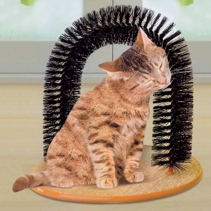 Rascador Para Gato Masajeador Cepillo Gatos Rascador En Arco