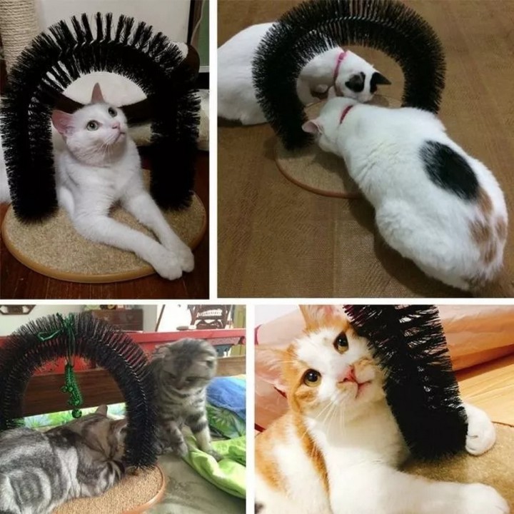 Rascador Para Gato Masajeador Cepillo Gatos Rascador En Arco