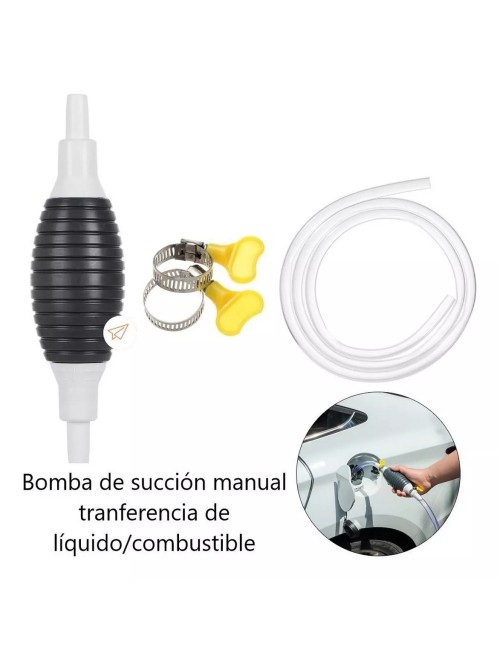 Bomba Manual Manguera Succión Combustible Portatil Gasolina