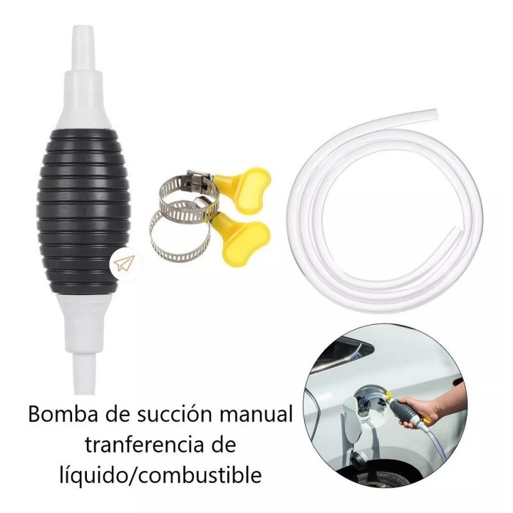 Bomba Manual Manguera Succión Combustible Portatil Gasolina