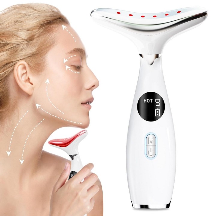 Masajeador Facial Y Cuello Portatil Recargable Beauty Face