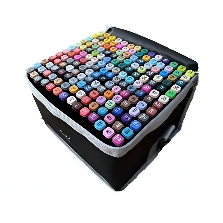 Marcadores Doble Punta Plumones Punta Pincel 168 Colores