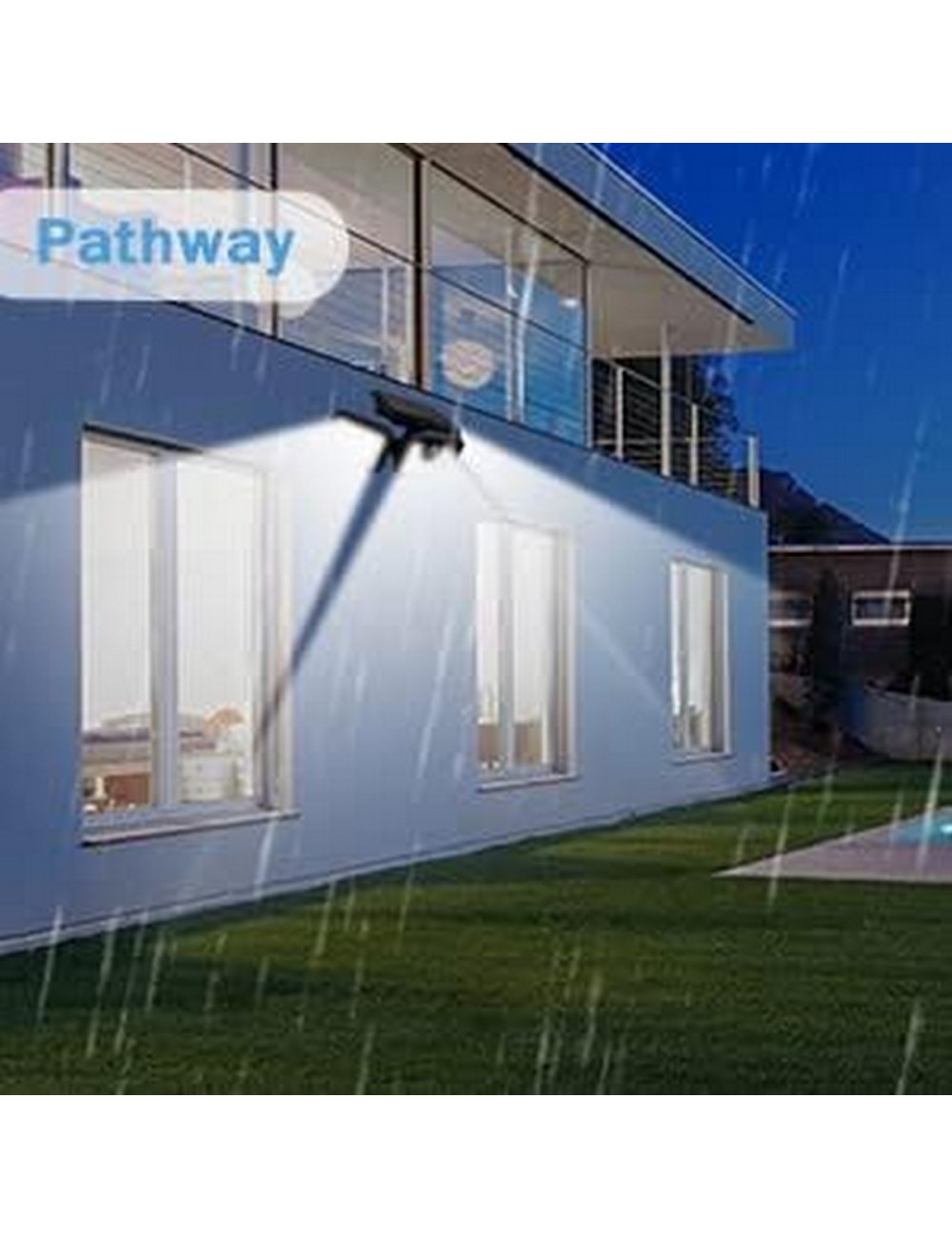 Lampara Led Solar 3 Cabezales Con Sensor De Movimiento