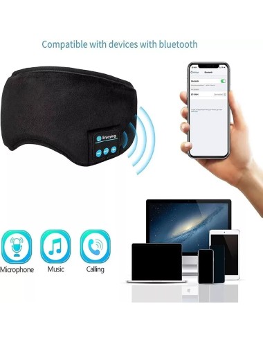 Antifaz Gafas Máscara Con Audífonos Bluetooth Para Dormir