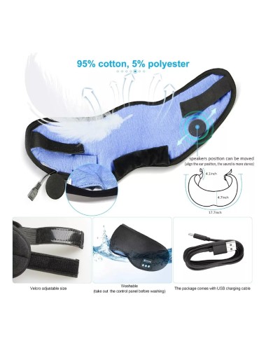 Antifaz Gafas Máscara Con Audífonos Bluetooth Para Dormir