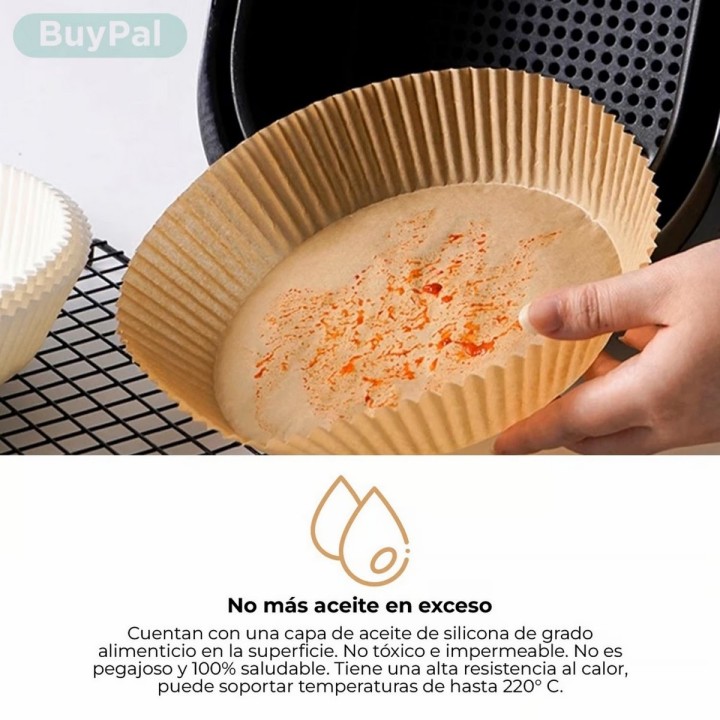 Papel Protector Absorbente Freidora Al Aire X100 Unidades