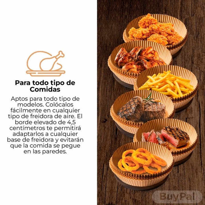 Papel Protector Absorbente Freidora Al Aire X100 Unidades