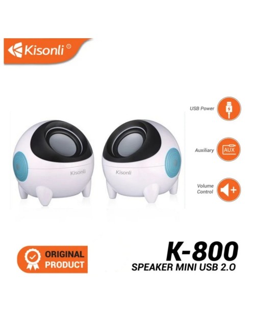 Parlante Para Pc Multimedia K800 Kisonli Usb Auxiliar