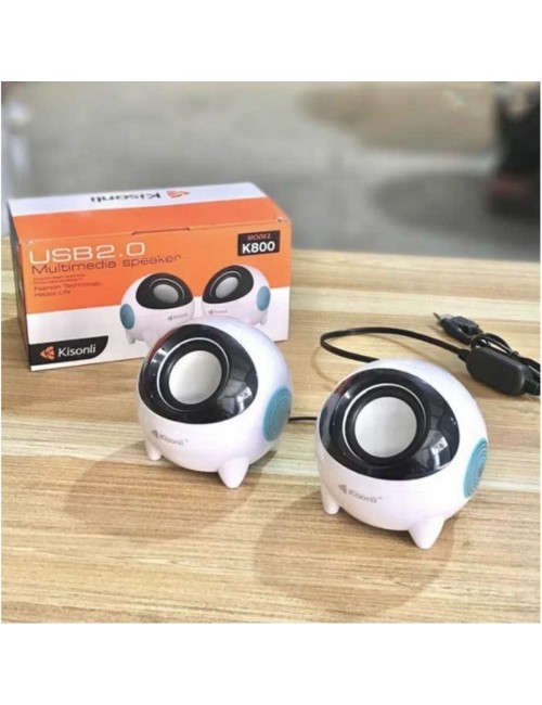 Parlante Para Pc Multimedia K800 Kisonli Usb Auxiliar