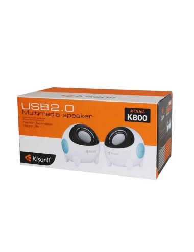 Parlante Para Pc Multimedia K800 Kisonli Usb Auxiliar