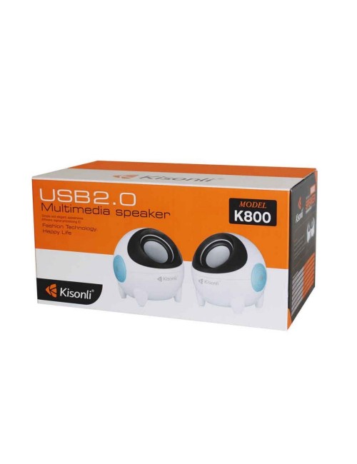 Parlante Para Pc Multimedia K800 Kisonli Usb Auxiliar