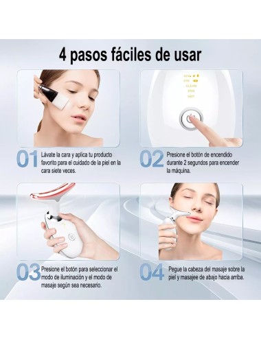 Masajeador Facial Rejuvenecimiento Luzportatil Recargable