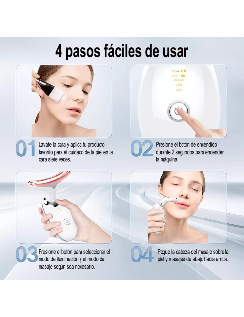 Masajeador Facial Rejuvenecimiento Luzportatil Recargable