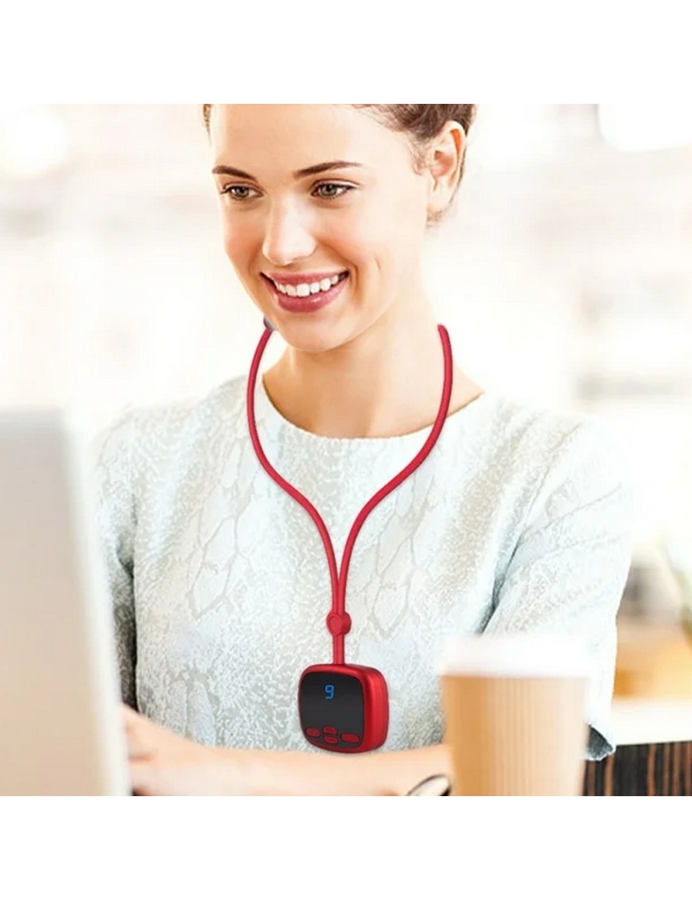 Masajeador Cuello Micro Pulso Electrico Cervical Recargable