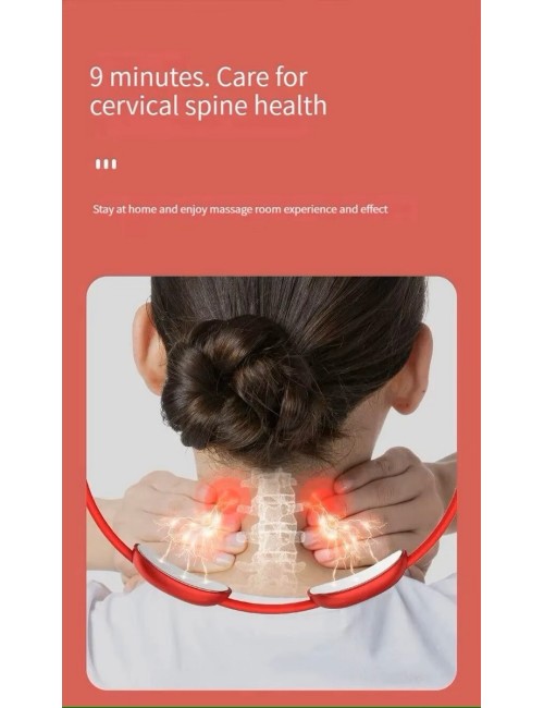 Masajeador Cuello Micro Pulso Electrico Cervical Recargable