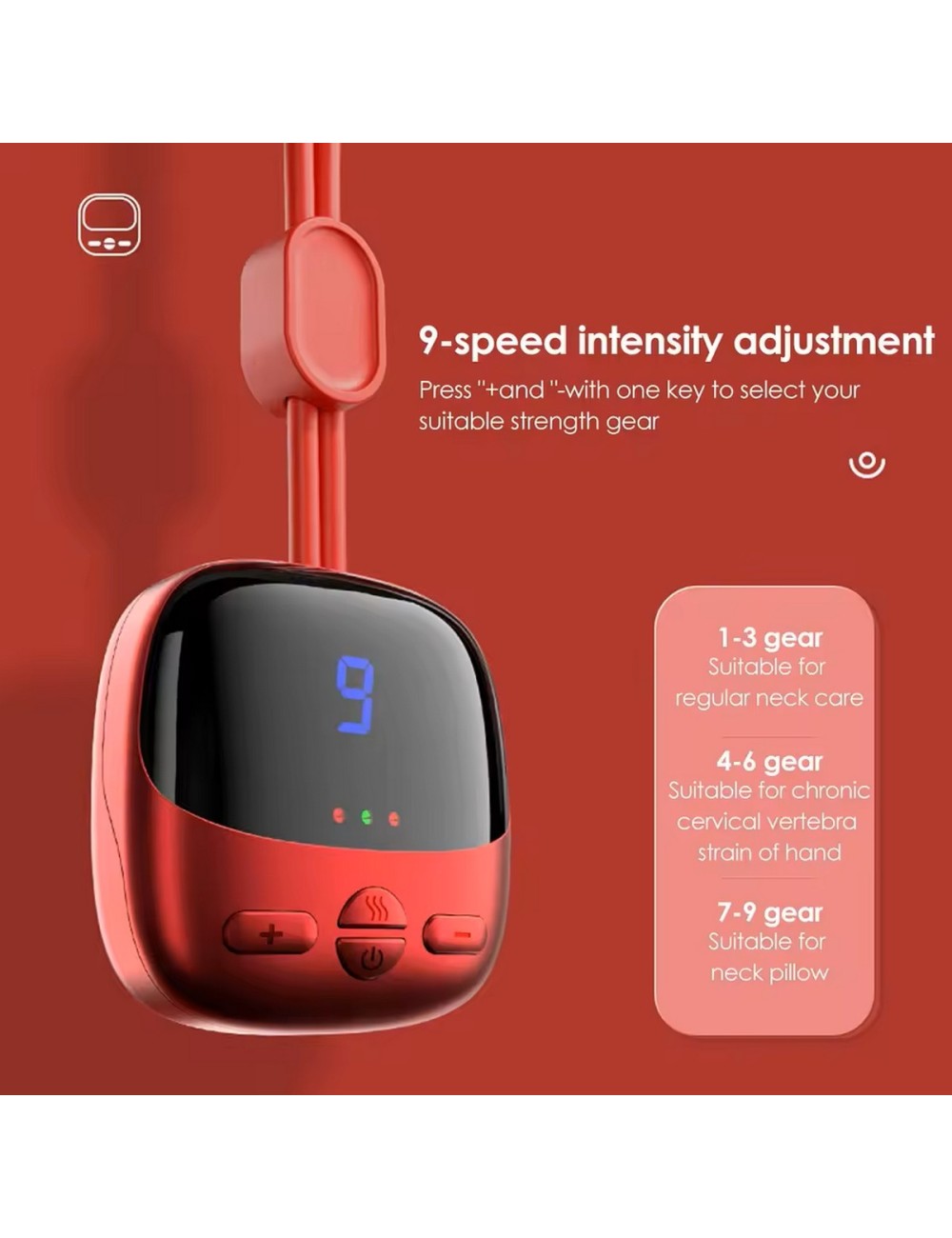 Masajeador Cuello Micro Pulso Electrico Cervical Recargable