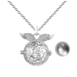 Collar Llamador De Angel Alas Estrellas Cascabel + Estuche