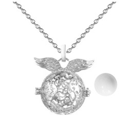 Collar Llamador De Angel Alas Estrellas Cascabel + Estuche