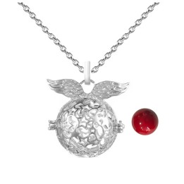 Collar Llamador De Angel Alas Estrellas Cascabel + Estuche