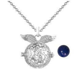 Collar Llamador De Angel Alas Estrellas Cascabel + Estuche