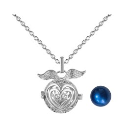 Collar Llamador De Angel Corazon Corazon Cascabel + Estuche