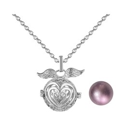 Collar Llamador De Angel Corazon Corazon Cascabel + Estuche