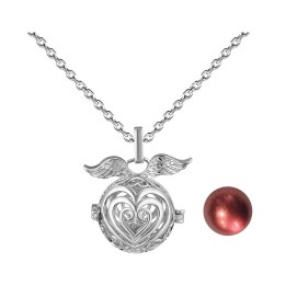 Collar Llamador De Angel Corazon Corazon Cascabel + Estuche