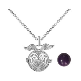 Collar Llamador De Angel Corazon Corazon Cascabel + Estuche