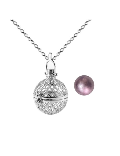 Collar Llamador De Angel Jaula Tribal Cascabel +estuche