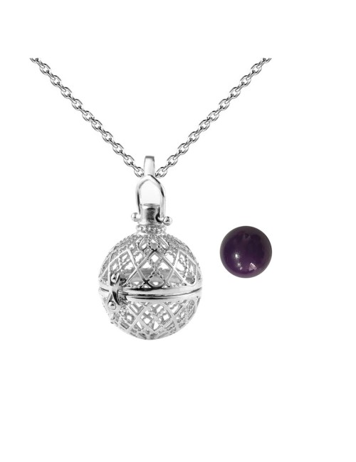 Collar Llamador De Angel Jaula Tribal Cascabel +estuche