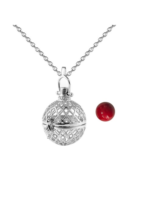 Collar Llamador De Angel Jaula Tribal Cascabel +estuche